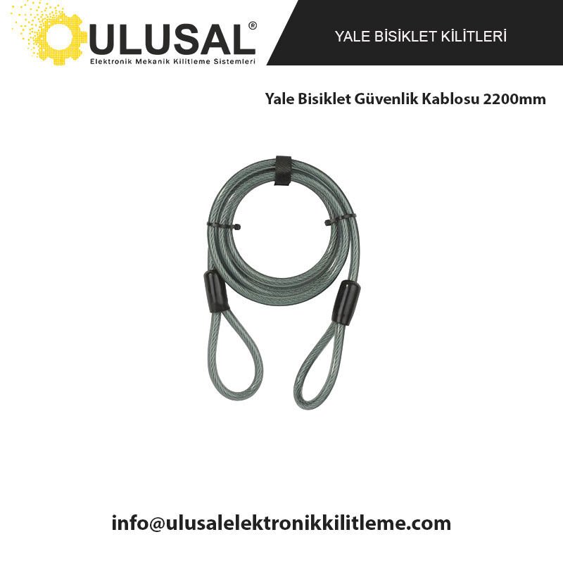 Yale Bisiklet Güvenlik Kablosu 2200mm