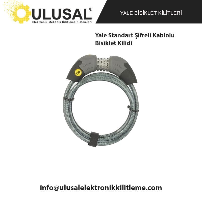 Yale Standart Şifreli Kablolu Bisiklet Kilidi