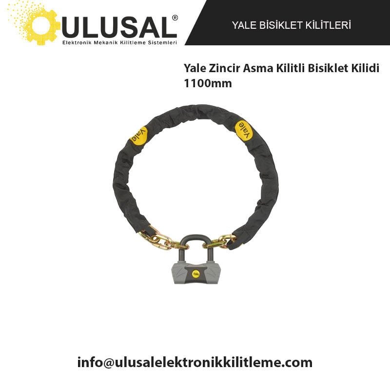 Yale Zincir Asma Kilitli Bisiklet Kilidi 1100mm