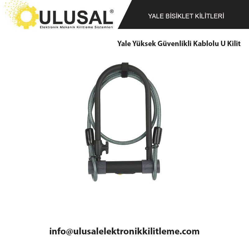 Yale Yüksek Güvenlikli Kablolu U Kilit