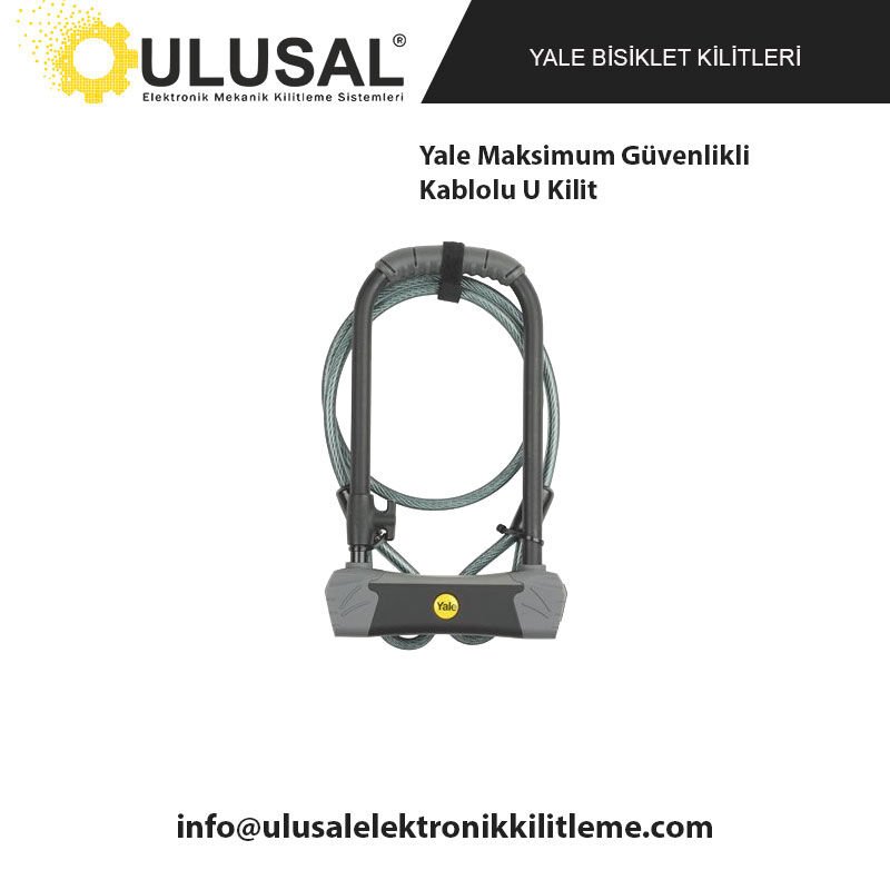 Yale Maksimum Güvenlikli Kablolu U Kilit