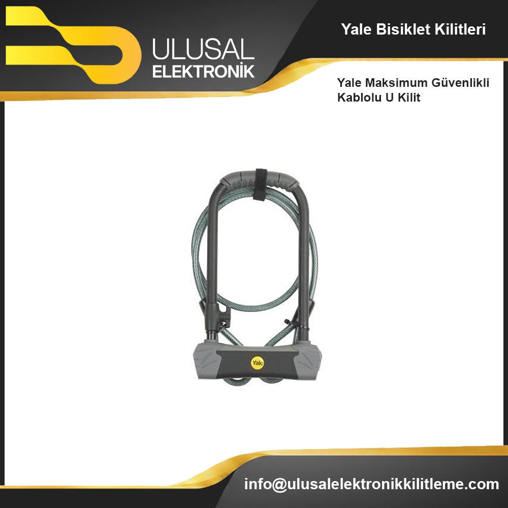 Yale Maksimum Güvenlikli Kablolu U Kilit