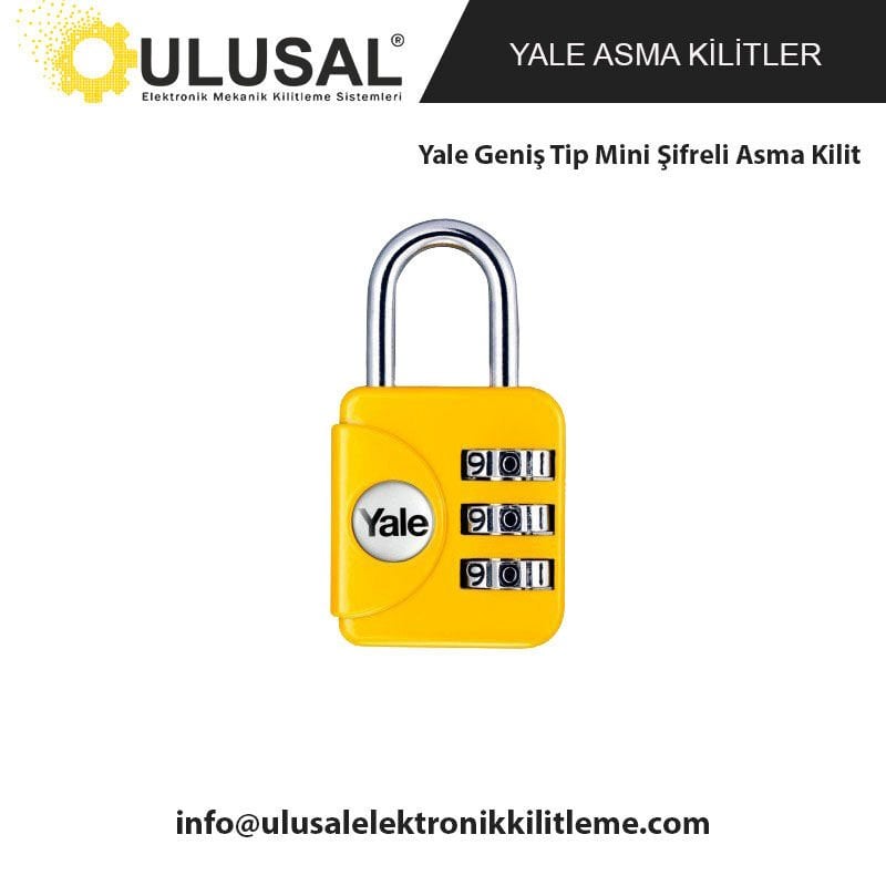 Yale Geniş Tip Mini Şifreli Asma Kilit