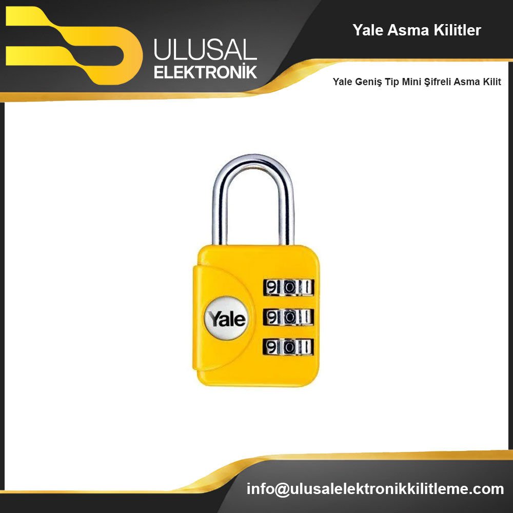 Yale Geniş Tip Mini Şifreli Asma Kilit