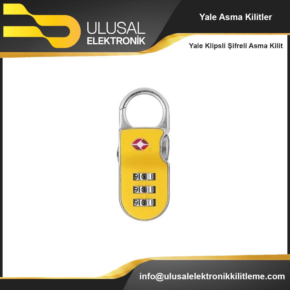 Yale Klipsli Şifreli Asma Kilit
