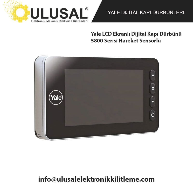 Yale LCD Ekranlı Dijital Kapı Dürbünü 5800 Serisi Hareket Sensörlü