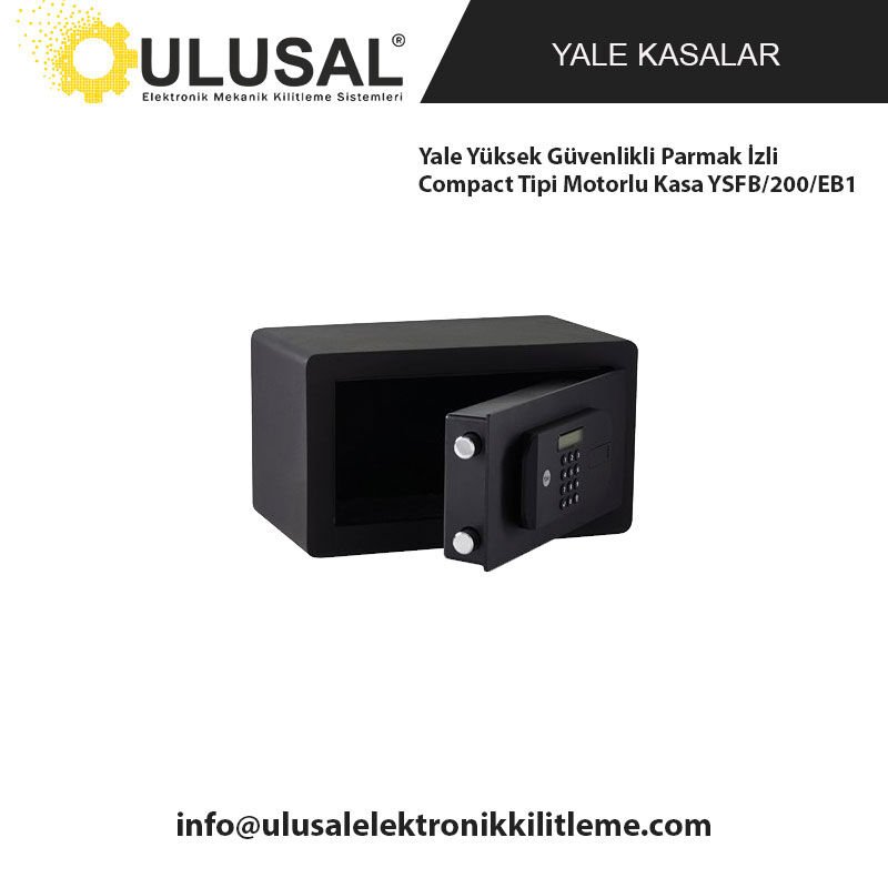 Yale Yüksek Güvenlikli Parmak İzli Compact Tipi Motorlu Kasa YSFB/200/EB1