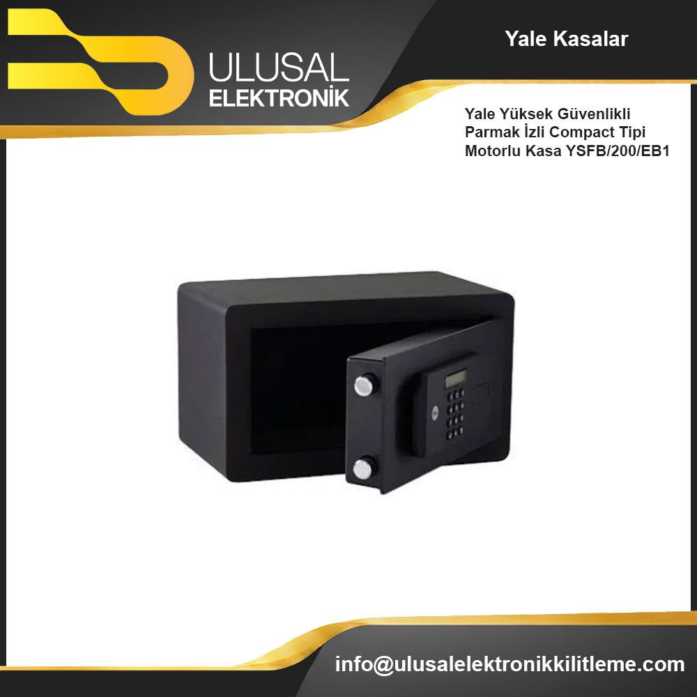 Yale Yüksek Güvenlikli Parmak İzli Compact Tipi Motorlu Kasa YSFB/200/EB1