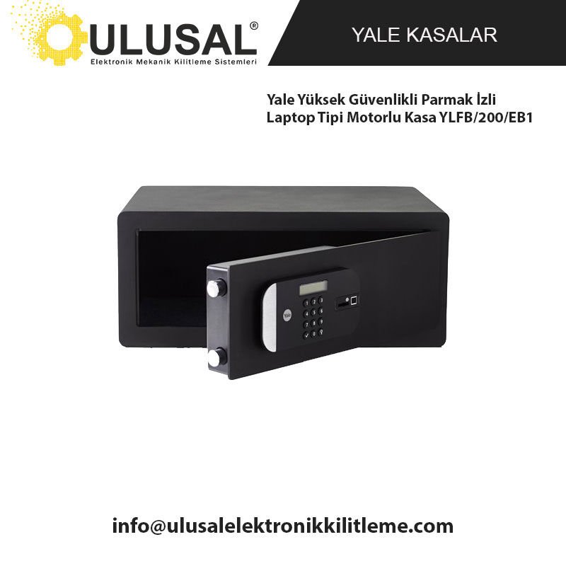 Yale Yüksek Güvenlikli Parmak İzli Laptop Tipi Motorlu Kasa YLFB/200/EB1
