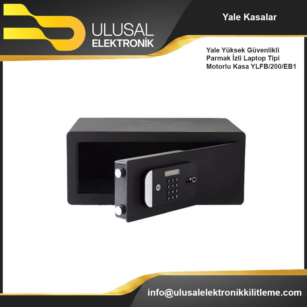 Yale Yüksek Güvenlikli Parmak İzli Laptop Tipi Motorlu Kasa YLFB/200/EB1