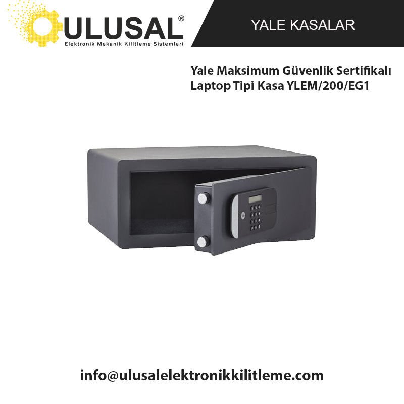 Yale Maksimum Güvenlik Sertifikalı Laptop Tipi Kasa YLEM/200/EG1