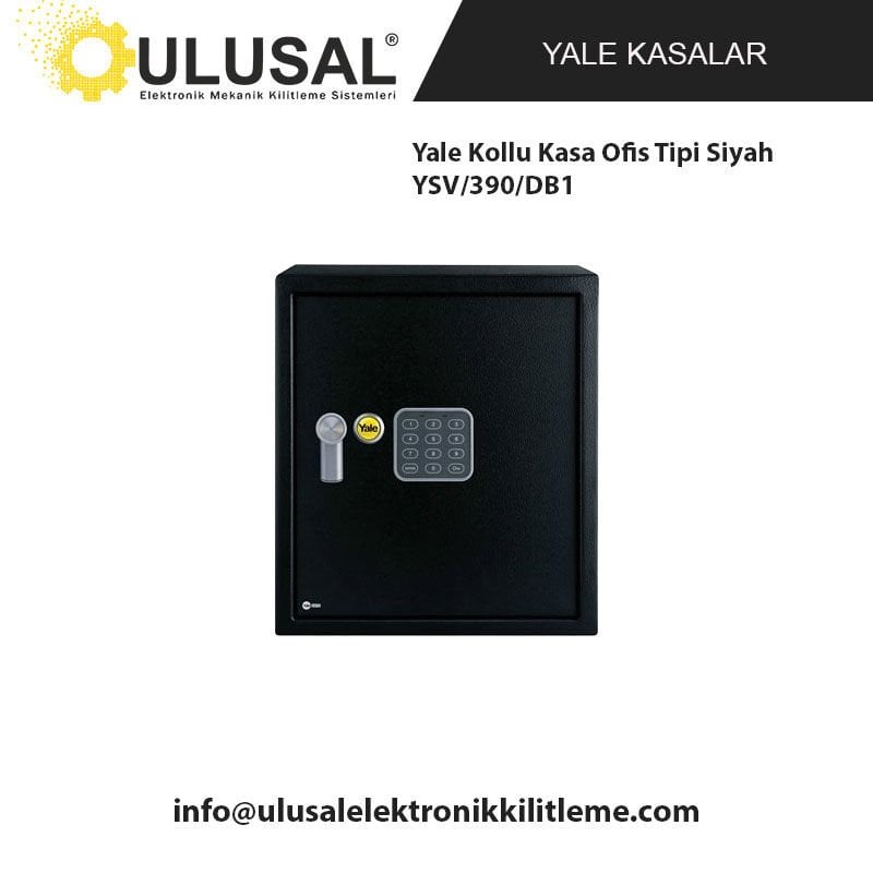 Yale Kollu Kasa Ofis Tipi Siyah YSV/390/DB1