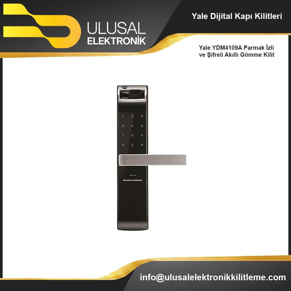 Yale YDM4109A Parmak İzli ve Şifreli Akıllı Gömme Kilit