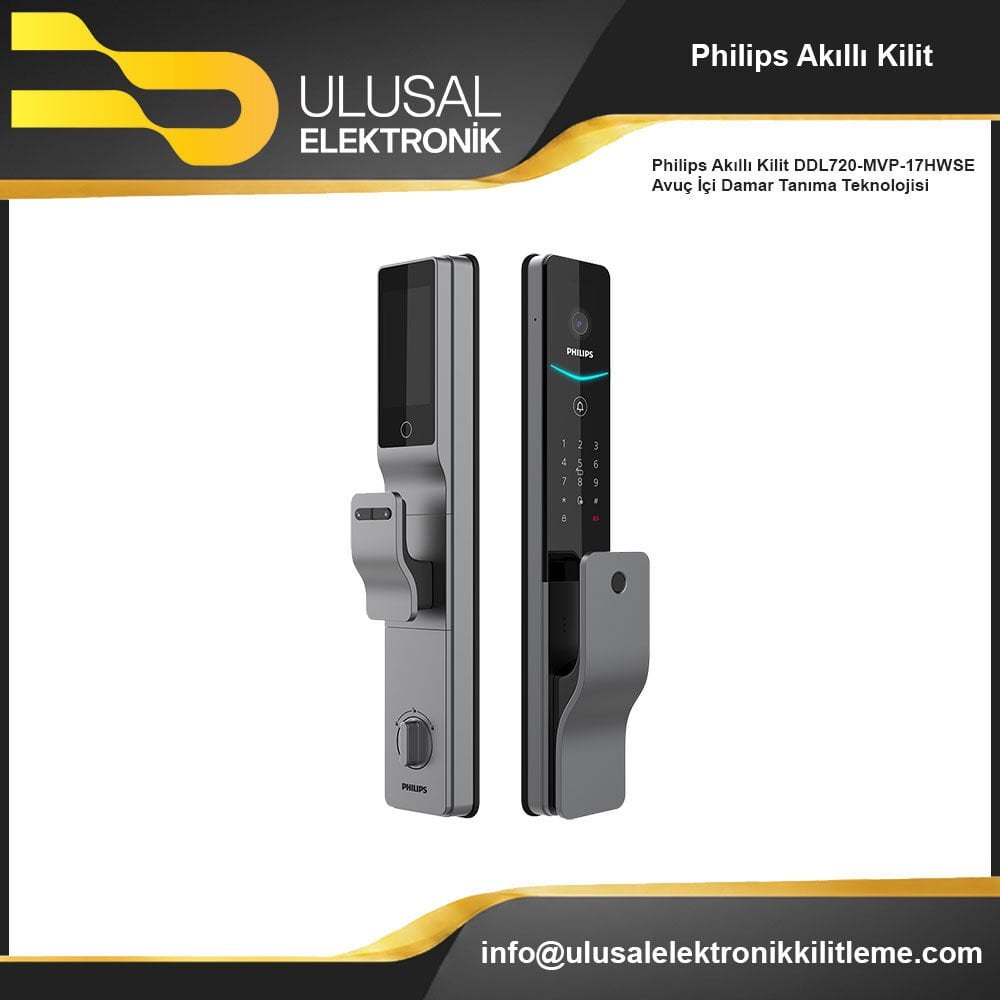 Philips Akıllı Kilit DDL720-MVP-17HWSE Avuç İçi Damar Tanıma Teknolojisi