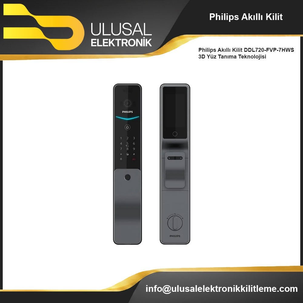 Philips Akıllı Kilit DDL720-FVP-7HWS 3D Yüz Tanıma Teknolojisi