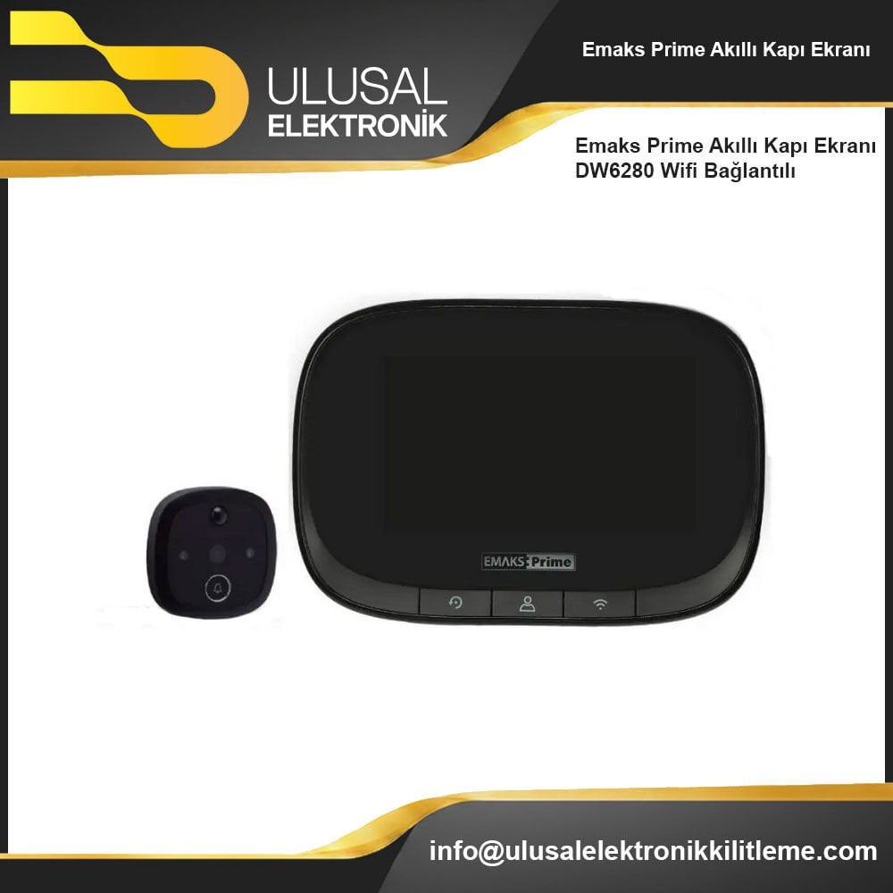 Emaks Prime Akıllı Kapı Ekranı DW6280 Wifi Bağlantılı